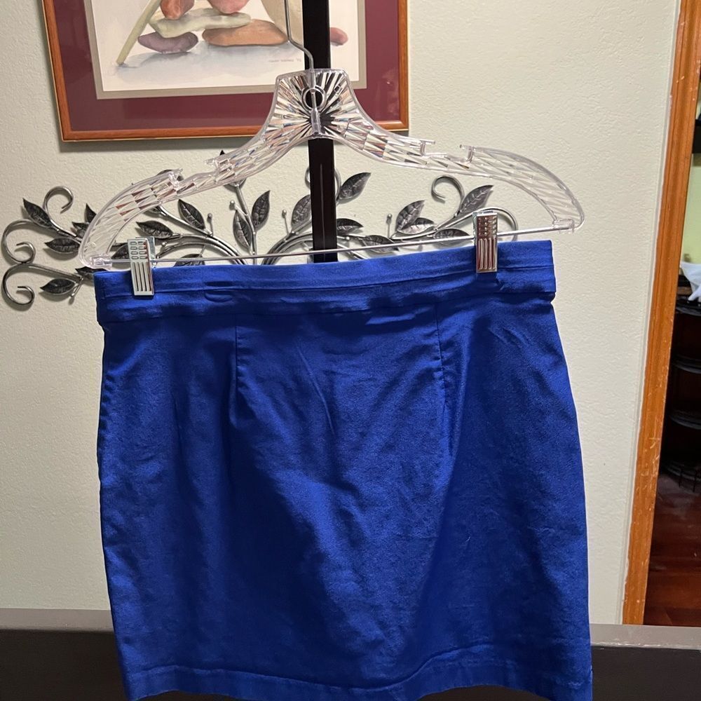 Rafaella Royal Blue Skirt with Lace-Up Accent Excellent Condition #DO181 - Picture 5 of 6